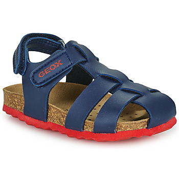Topánky Chlapec Sandále Geox B SANDAL CHALKI BOY Námornícka modrá / Červená