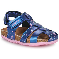 Topánky Dievča Sandále Geox B SANDAL CHALKI GIRL Modrá / Ružová