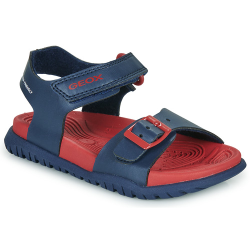 Topánky Chlapec Sandále Geox J SANDAL FUSBETTO BO Námornícka modrá / Červená