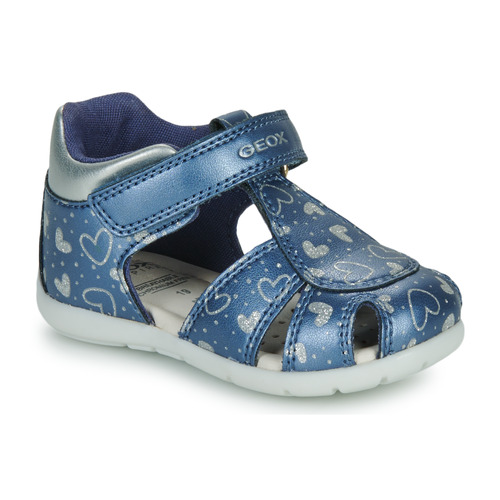 Topánky Dievča Sandále Geox B ELTHAN GIRL Modrá / Strieborná