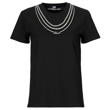 Oblečenie Žena Tričká s krátkym rukávom Karl Lagerfeld karl necklace t-shirt Čierna