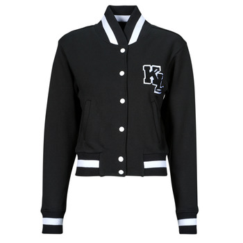Oblečenie Žena Bundy  Karl Lagerfeld varsity sweat jacket Čierna / Biela