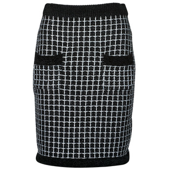 Oblečenie Žena Sukňa Karl Lagerfeld boucle knit skirt Čierna / Biela