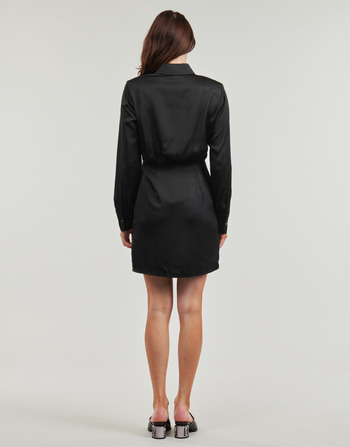 Karl Lagerfeld karl charm satin shirt dress Čierna / Biela