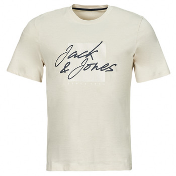 Oblečenie Muž Tričká s krátkym rukávom Jack & Jones JJZURI TEE SS CREW NECK Béžová
