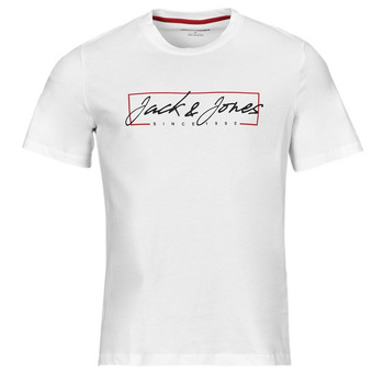 Oblečenie Muž Tričká s krátkym rukávom Jack & Jones JJZURI TEE SS CREW NECK Biela