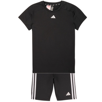 Oblečenie Dievča Súpravy vrchného oblečenia Adidas Sportswear JG TR-ES 3S TSE Čierna / Biela