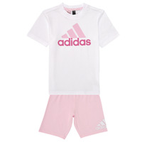 Oblečenie Dievča Súpravy vrchného oblečenia Adidas Sportswear LK BL CO T SET Ružová / Biela