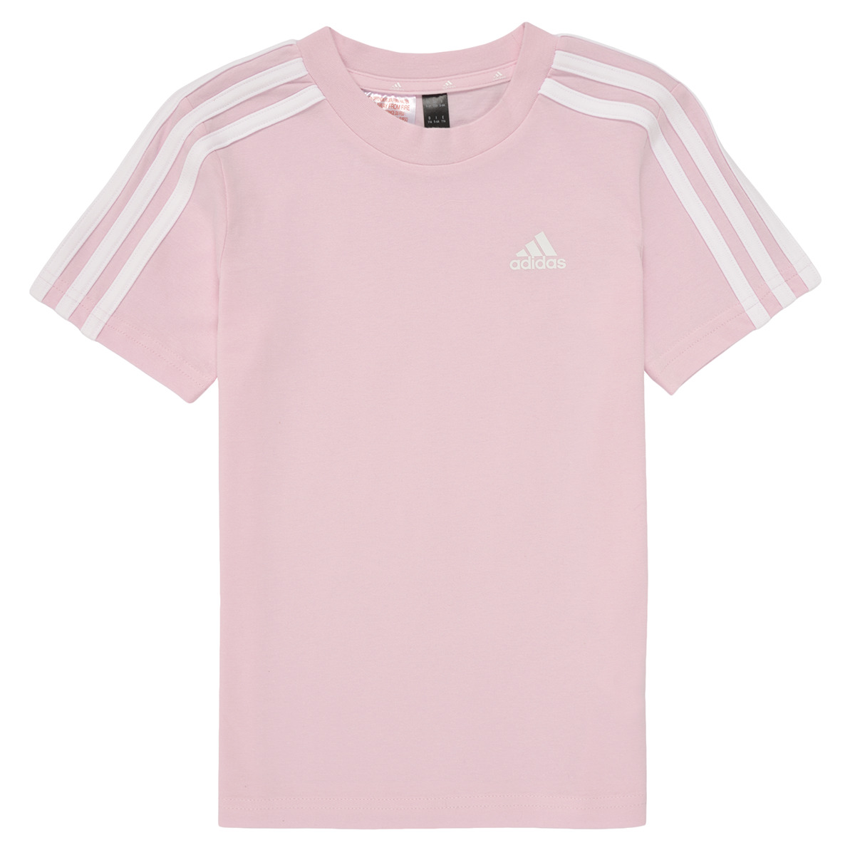 Oblečenie Dievča Tričká s krátkym rukávom Adidas Sportswear LK 3S CO TEE Ružová / Biela