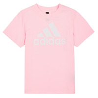 Oblečenie Dievča Tričká s krátkym rukávom Adidas Sportswear LK BL CO TEE Ružová / Biela