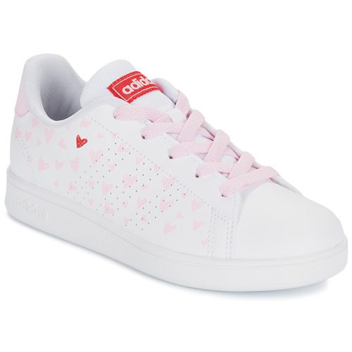 Topánky Dievča Nízke tenisky Adidas Sportswear ADVANTAGE K Biela / Ružová