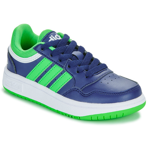 Topánky Chlapec Nízke tenisky Adidas Sportswear HOOPS 3.0 K Biela / Zelená