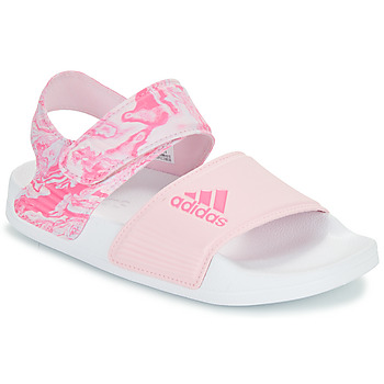 Topánky Dievča Sandále Adidas Sportswear ADILETTE SANDAL K Ružová / Biela