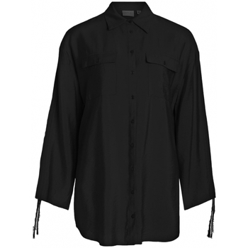 Oblečenie Žena Blúzky Vila Klaria Oversize Shirt L/S - Black Čierna