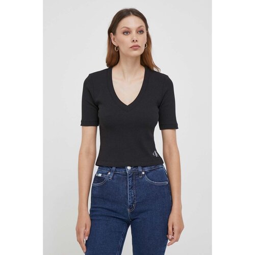 Oblečenie Žena Tričká a polokošele Calvin Klein Jeans J20J222379 Čierna