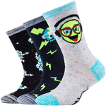 3PPK Boys Casual Space and Smileys Socks