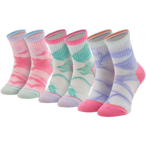 Spodná bielizeň Dievča Športové ponožky Skechers 3PPK Girls Casual Fancy Tie Die Socks Viacfarebná