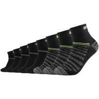 Spodná bielizeň Športové ponožky Skechers 3PPK Unisex Mesh Ventilation Quarter Socks Čierna