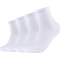 Spodná bielizeň Športové ponožky Skechers 2PPK Unisex Basic Cushioned Quarter Socks Biela