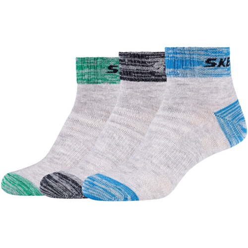 Spodná bielizeň Dievča Športové ponožky Skechers 3PPK Wm Mesh Ventilation Quarter Socks Šedá