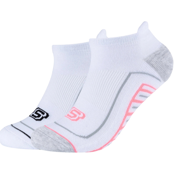 Spodná bielizeň Športové ponožky Skechers 2PPK Basic Cushioned Sneaker Socks Biela