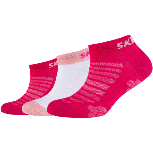 Spodná bielizeň Dievča Športové ponožky Skechers 3PPK Girls Mesh Ventilation Socks Ružová