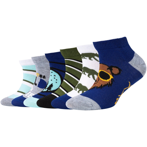Spodná bielizeň Chlapec Športové ponožky Skechers 6PPK Boys Casual Animals Sneakrs Socks Viacfarebná