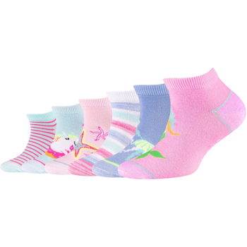 Spodná bielizeň Dievča Športové ponožky Skechers 6PPK Girls Casual Fancy Sneaker Socks Viacfarebná