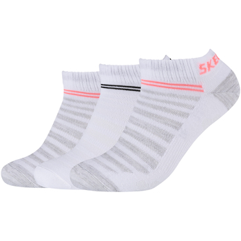 Spodná bielizeň Športové ponožky Skechers 3PPK Mesh Ventilation Socks Biela
