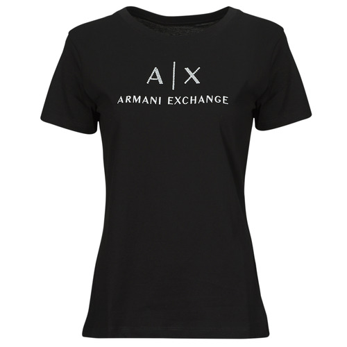 Oblečenie Žena Tričká s krátkym rukávom Armani Exchange 3DYTAF Čierna
