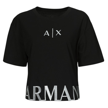 Oblečenie Žena Tričká s krátkym rukávom Armani Exchange 3DYTAG Čierna / Strieborná