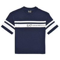 Oblečenie Chlapec Tričká s krátkym rukávom Emporio Armani EA7 TSHIRT 3DBT58 Námornícka modrá / Biela