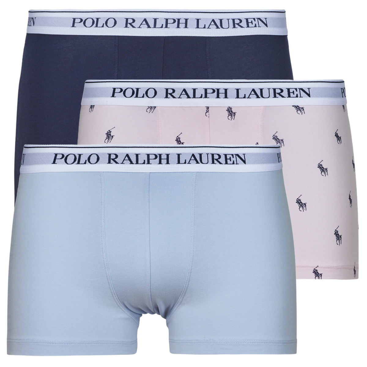 Spodná bielizeň Muž Boxerky Polo Ralph Lauren CLSSIC TRUNK-3 PACK-TRUNK Modrá / Ružová / Námornícka modrá