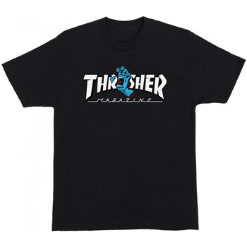 Oblečenie Muž Tričká a polokošele Santa Cruz T-shirt thrasher screaming logo ss Čierna