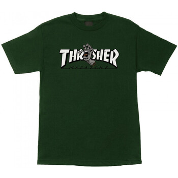 Oblečenie Muž Tričká a polokošele Santa Cruz T-shirt thrasher screaming logo ss Zelená
