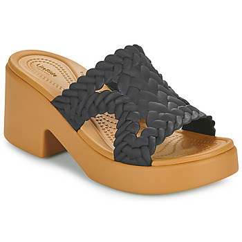 Topánky Žena Šľapky Crocs Brooklyn Woven Slide Heel Čierna