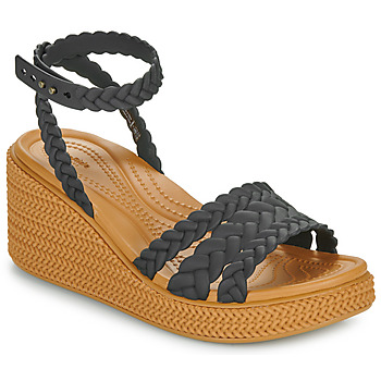 Topánky Žena Sandále Crocs Brooklyn Woven Ankle Strap Wdg Čierna