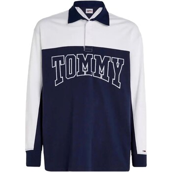Oblečenie Muž Polokošele s krátkym rukávom Tommy Jeans POLO DE RUGBY OVERSIZE   DM0DM17702 Modrá