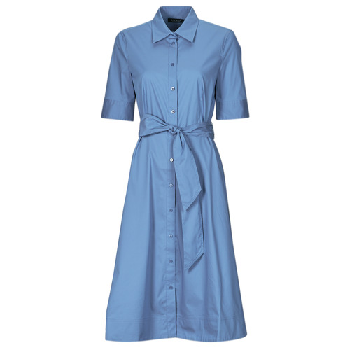 Oblečenie Žena Dlhé šaty Lauren Ralph Lauren FINNBARR-SHORT SLEEVE-CASUAL DRESS Modrá