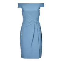 Oblečenie Žena Krátke šaty Lauren Ralph Lauren SARAN SHORT-SHORT SLEEVE-COCKTAIL DRESS Modrá