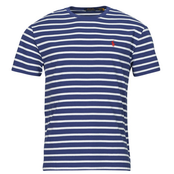 Oblečenie Muž Tričká s krátkym rukávom Polo Ralph Lauren T-SHIRT AJUSTE EN COTON Námornícka modrá / Biela / Beach / Kráľovská modrá / Biela