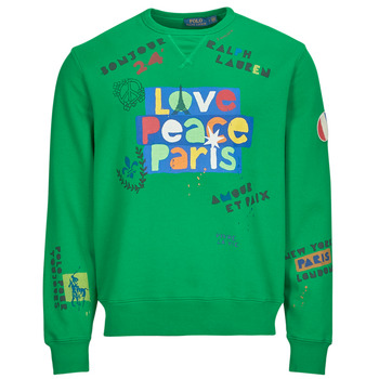 Oblečenie Muž Mikiny Polo Ralph Lauren SWEATSHIRT WELCOME IN PARIS Zelená / Viacfarebná / Zelená