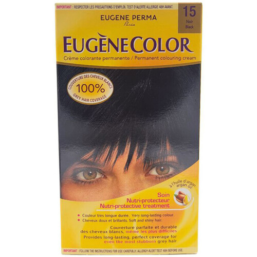 krasa Žena Farbenie Eugene Perma Permanent Coloring Cream Eugènecolor - 15 Noir Čierna