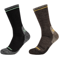 Spodná bielizeň Muž Športové ponožky Skechers 2PPK Men Trail Wool Socks Čierna