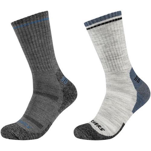 Spodná bielizeň Muž Športové ponožky Skechers 2PPK Men Trail Wool Socks Šedá