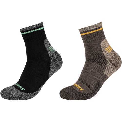 Spodná bielizeň Muž Športové ponožky Skechers 2PPK Men Trail Wool Quarter Socks Šedá