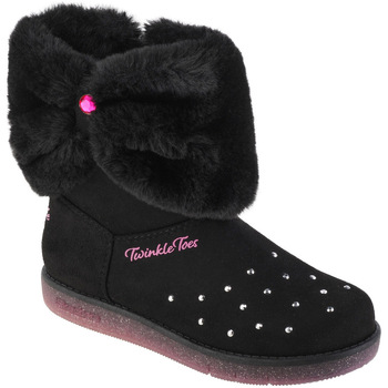 Topánky Dievča Polokozačky Skechers Glitzy Glam - Cozy Cuddlers Čierna
