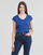 Oblečenie Žena Tričká s krátkym rukávom Pieces PCBILLO TEE LUREX STRIPES Modrá