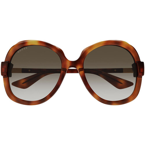 Hodinky & Bižutéria Slnečné okuliare Gucci Occhiali da Sole  GG1432S 002 Hnedá