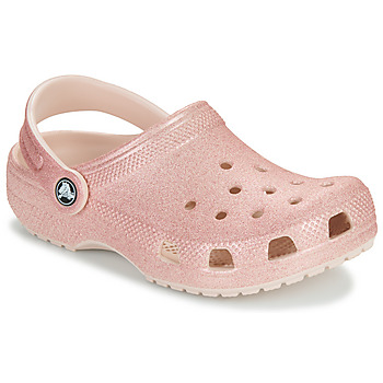 Topánky Dievča Nazuvky Crocs Classic Glitter Clog K Ružová / Trblietkavá